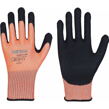 Gant de protection contre les coupures Solidstar 1683 taille 10 orange/noir EN 3 (Par 12)