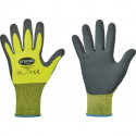 Gant Flexter taille 7 jaune néon/gris EN 388 catégorie EPI II polyester avec latex poncé 12 paire STRONGHAND (Par 12)