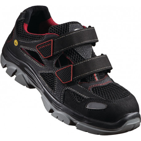 Sandale de sécurité THILO AIR taille 40 noir/rouge matériau textile/mesh S1 SRC ESD EN ISO 20345 STABILUS