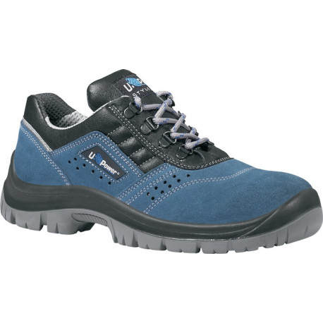 Chaussure de sécurité taille 42 bleu/noir S1P SRC EN ISO 20345 cuir velours