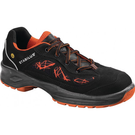 Chaussure de sécurité BASTI LOW ORANGE taille 43 orange/noir S2 ESD EN ISO 20345