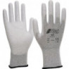 Gant de protection EN420 EN388 EN1149-3 EN16350 Taille L ESD Nylon gris carbone PU partiellement enduit (Par 12)