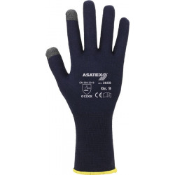 Gant tricot fin pour smartphones taille 9 bleu foncé support : coton élasthanne (Par 12)