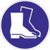 Pictogramme d'obligation ASR A1.3/DIN EN ISO 7010 utiliser protection des pieds plastique