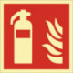 Panneau de sécurité incendie DIN EN ISO 7010 L200xl200 mm extincteur film