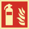 Panneau de sécurité incendie DIN EN ISO 7010 L200xl200 mm extincteur film