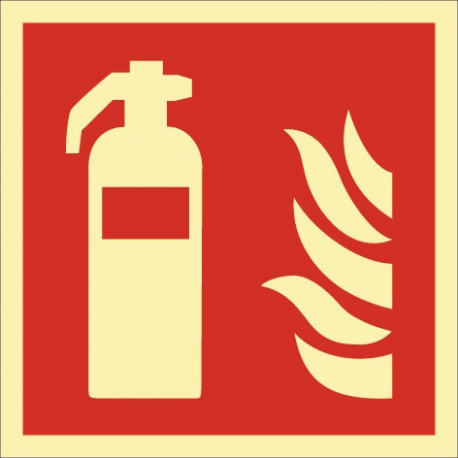 Panneau de sécurité incendie DIN EN ISO 7010 L148xl148 mm extincteur plastique