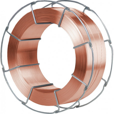 Fil de soudage G3Si1 (SG 2) D. 0,8 mm Bobine B-300 enroulé en couches bobine 15 kg WDI