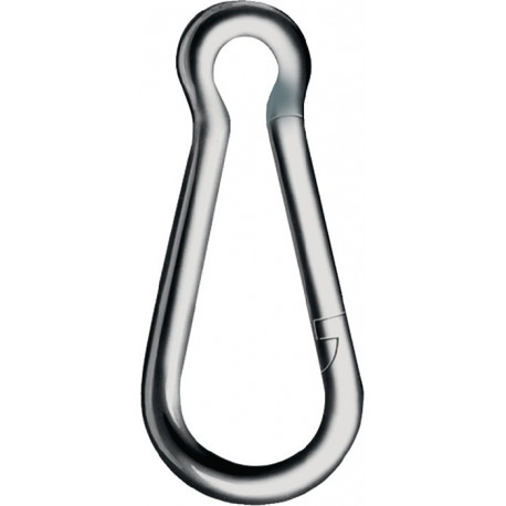 Mousqueton DIN 5299 forme C longueur 60 mm épaisseur de fil 6 mm capacité de ch (Par 100)