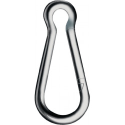 Mousqueton DIN 5299 forme C longueur 90 mm épaisseur de fil 9 mm capacité de ch (Par 50)