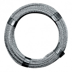Câble en acier D. 60 mm longueur 80 m 6 x 12 + 1 FE force de rupture minimum 13