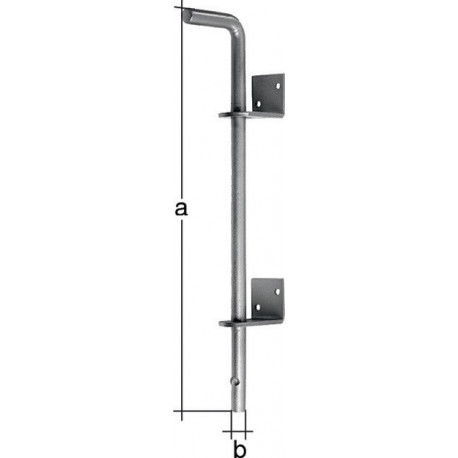 Verrou sol L400xS16mm Boulons d'espacement galvanisés en acier galvanisé - 40mm