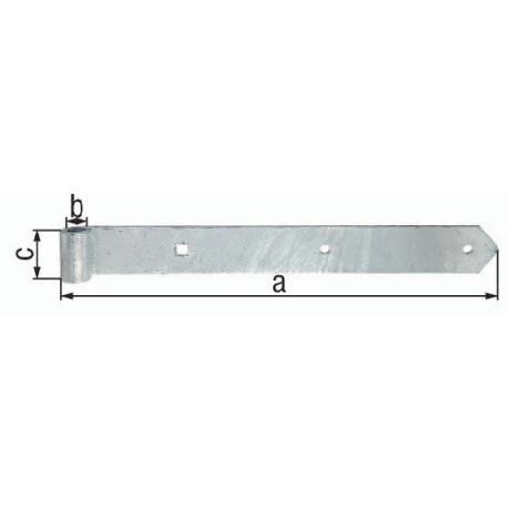 Penture B.45mm L.800x45mm S.5mm D.16mm Inox rd GAH (Par 4)