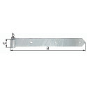 Penture B.45mm L.800x45mm S.5mm D.16mm Inox rd GAH (Par 4)