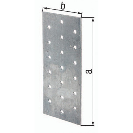 Support panneau perforé 200x100x2 galvanisé.EN 14545:29-2 GAH (Par 25)
