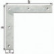 Equerres L.200x200mm B.30mm acier galva (Par 10)