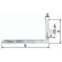 Charnière d'angle de porte 400x800x60x120mmacier galva 8mm GAH