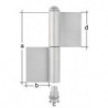 Charnière Typ K04 2 unités.pour souder tête ronde en acier inoxydable 100/30/9/50mm GA