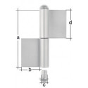 Charnière Typ K04 2 unités.pour souder tête ronde en acier inoxydable 180/50/14/90mm G