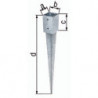 Point d'ancrage poteau a71xb71xc150xd750mm Acier brut, galvanisé à chaud