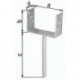 Support poteau ETA-10/0210 101x100x200x60mm Galvanisé à chaud avec ancrage en béton en acier ondulé