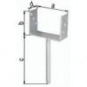 Support poteau ETA-10/0210 101x100x200x60mm Galvanisé à chaud avec ancrage en béton en acier ondulé
