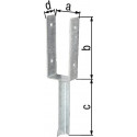 Support poteau ETA-10/0210 101x200x200x50mm TZN m.Betonanker a.T-Eisen GAH