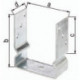 Support poteau ETA-10/0210 101x150x100x60mm Galvanisé à chaud