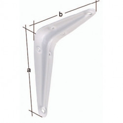 Equerre L.125mm H.150mm acier laqué blanc Capacité 48kg GAH (Par 20)