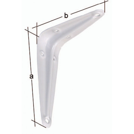 Equerre L.250mm H.300mm acier laqué blanc Capacité 166kg GAH (Par 20)