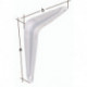 Equerre L.350mm H.300mm acier laqué blanc Capacité 200kg GAH (Par 20)