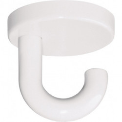 Crochet simple 477.90.040 sous tête.40mm PA 99 blanc H.40mm D.40mm HEWI