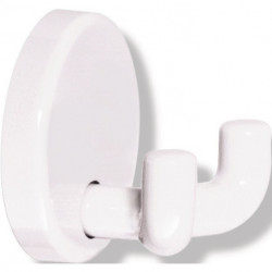 Crochet double 801.90.020 PA 99 blanc D.40mm A.31mm HEWI