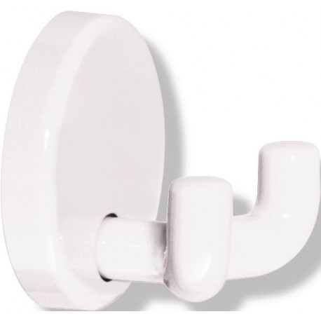 Crochet double 801.90.020 PA 99 blanc D.40mm A.31mm HEWI
