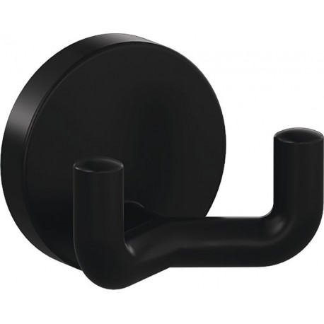 Crochet double 477.90B025 .43,5mm PA 90 noir ma D.50mm HEWI