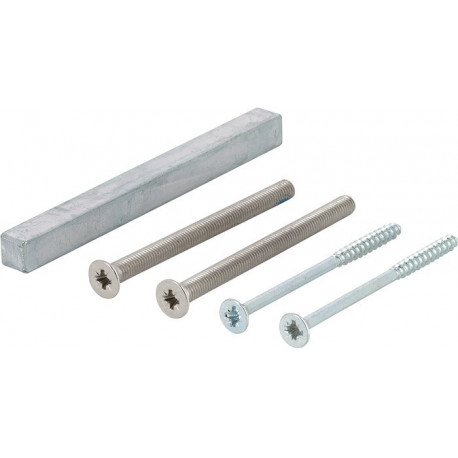 Kit fixation porte GG-WC 45-50mm M5x60+4.0x55 carré.o.+8x85mm HOPPE
