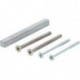 Kit fixation porte GG-WC 50-55mm M5x65+4.0x60 carré.o.+8x90mm HOPPE