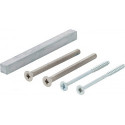 Kit fixation porte GG-WC 50-55mm M5x65+4.0x60 carré.o.+8x90mm HOPPE
