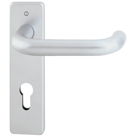 Poignée porte Paris FS-138F/202K Alu.F1 D/D TS 40-55mm PZ Rect.DIN Gauche/Droite HOPPE
