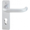 Poignée porte Paris FS-138F/202K Alu.F1 D/D TS 40-55mm PZ Rect.DIN Gauche/Droite HOPPE