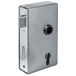 Panikgittertorschloss 140PGN Fkt.D carré.33/60/72/9mm DIN gauche Inox AMF