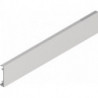 Clip couvercle aluminium effet inox anodisé à clipser sur 2100 mm