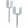 Pied de poteau PPD 140x90x126x5mm acier galvanisé - A sceller