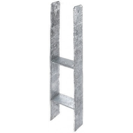 Base de poteau en H 101x300x600x60mm Acier brut, galvanisé à chaud