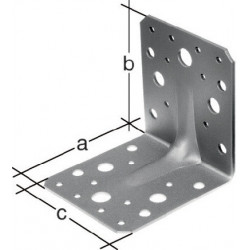 Equerre renforcée 70x70xmm Nbr trou 2/16 S.2,5mm GAH (Par 50)