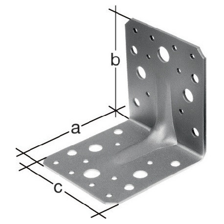 Equerre renforcée 70x70xmm Nbr trou 2/16 S.2,5mm GAH (Par 50)