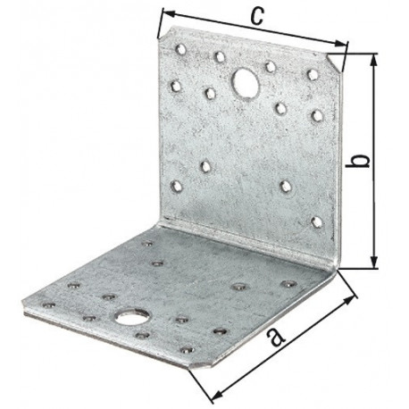 Equerre Connecteur d'angle 90x65x90mm S.2,5mm ETA-08/0165 GAH (Par 50)
