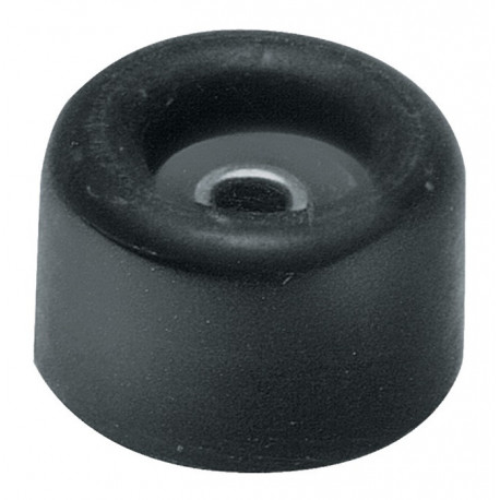 Tampon de porte D.30mm H.26mm caoutchouc noir a visser (Par 50)