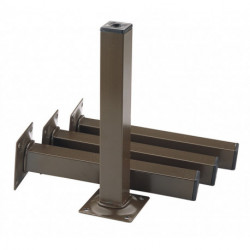 Pieds meubles noir RAL 9005 25x25mm H.250mm (Par 4)