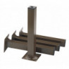 Pieds meubles noir RAL 9005 25x25mm H.250mm (Par 4)